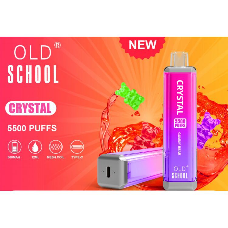 Crystal 5500 puffs ühekordselt kasutatav vape